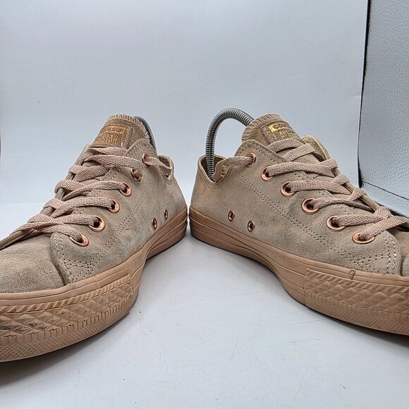 Converse Chuck Taylor Womens Size 9 Beige Shoes Skateboarding Casual Walking - Picture 3 of 13